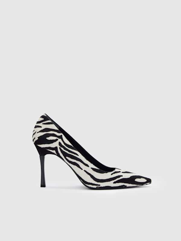 Joelle Heeled Pump - Zebra Haircalf